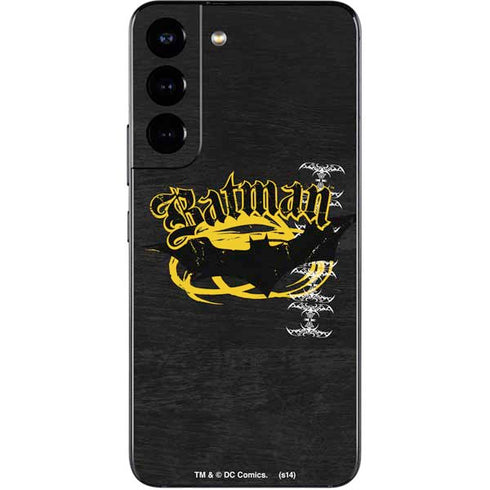 DC Comics Batman Dark Knight Logo Yellow & Black Galaxy S22 Skin